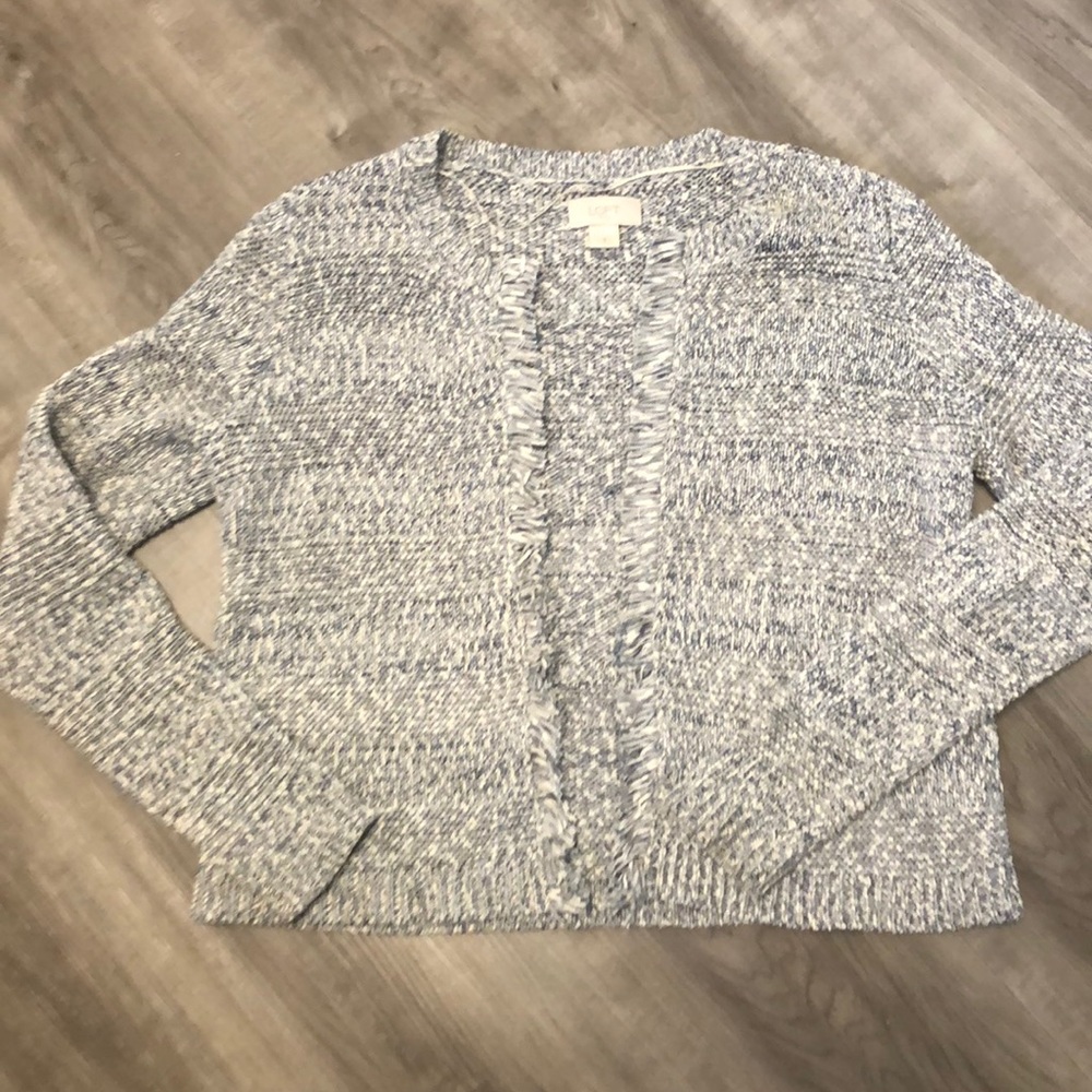 Loft Open Front Sweater With Fringe - image 1